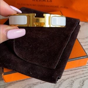 White Hermès Clic Clac